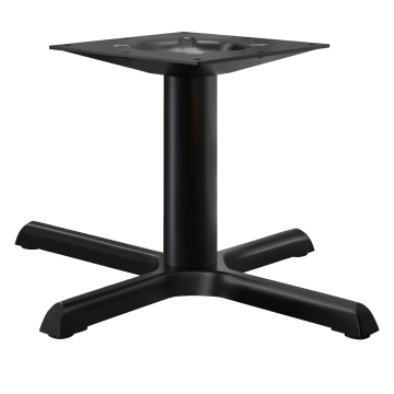 SAN.MARCO | Bistro Lounge Tischgestell | Schwarz | 4 Fuß: 56 x 76 cm | Säule: 7,6 x 36 cm