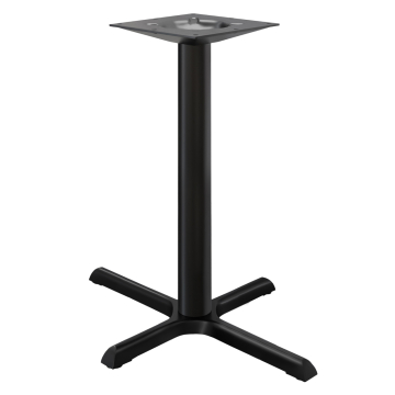SAN.MARCO | Understel til højt cafébord | Aluminium sort | 4 fødder: 56 x 76 cm | Søjle 7,6 x 105 cm