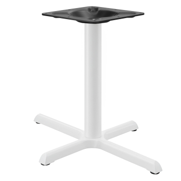 SAN.MARCO | Bistro Tischgestell | Weiß | 4 Fuß: 56 x 76 cm | Säule: 7,6 x 72 cm