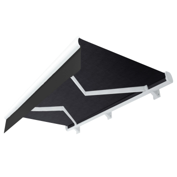 SANTA.FE | Tenda da sole a cassetta completa | Elettrico | L:P 4,0 x 3,0 m | Nero | Angolo di inclinazione da 5° a 90