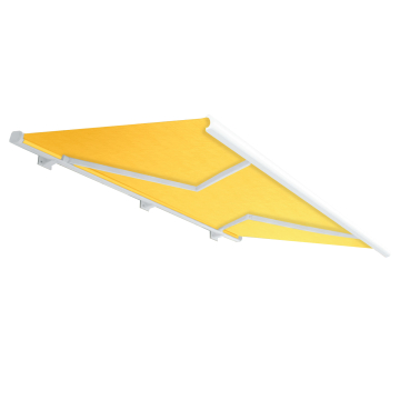 SANTIAGO | Tenda da sole a cassetta completa | Elettrico | L:P 3,0 x 2,5 m | Giallo | Angolo di inclinazione da 5° a 90