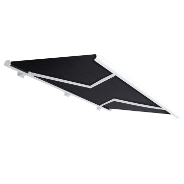 SANTIAGO | Tenda da sole a cassetta completa | Elettrico | L:P 4,0 x 3,0 m | Nero | Angolo di inclinazione da 5° a 90