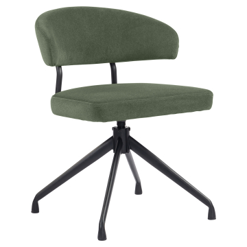 Sara | Hotel Chair | Green | Velvet | Swivel Base
