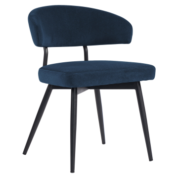 Sara | Hotellstol | Blå | Sammet