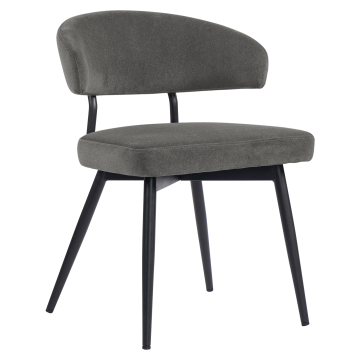 Sara | Hotellstol | Grå | Sammet