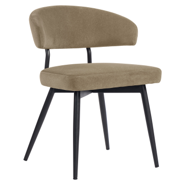 Sara | Hotellstol | Taupe | Sammet