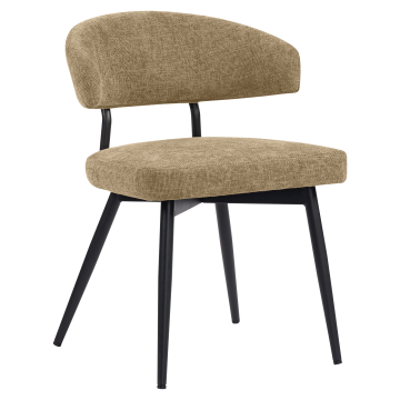 Sara | Hotelstoel | Taupe | Stof/Textiel