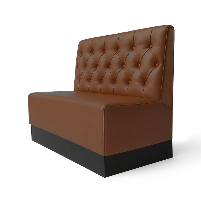 Schmidt S | Gastrobank | B:H 120 x 120 cm | Bruin | Chesterfield | leer