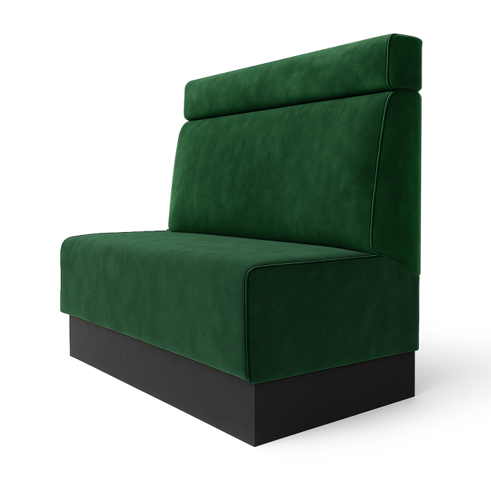 Schmidt S | Gastrobank | B:H 160 x 110 cm | Dunkel Grün | Kopfteil | Samt