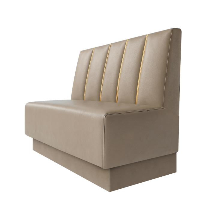 Schmidt S | Gastrobank | B:H 120 x 100 cm | Taupe | Dubaï | Cuir