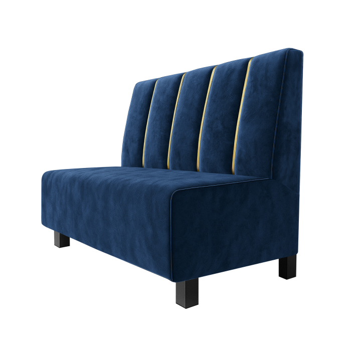 Schmidt F | Gastrobank | B:H 100 x 100 cm | Niebieski | Dubaj | Aksamit