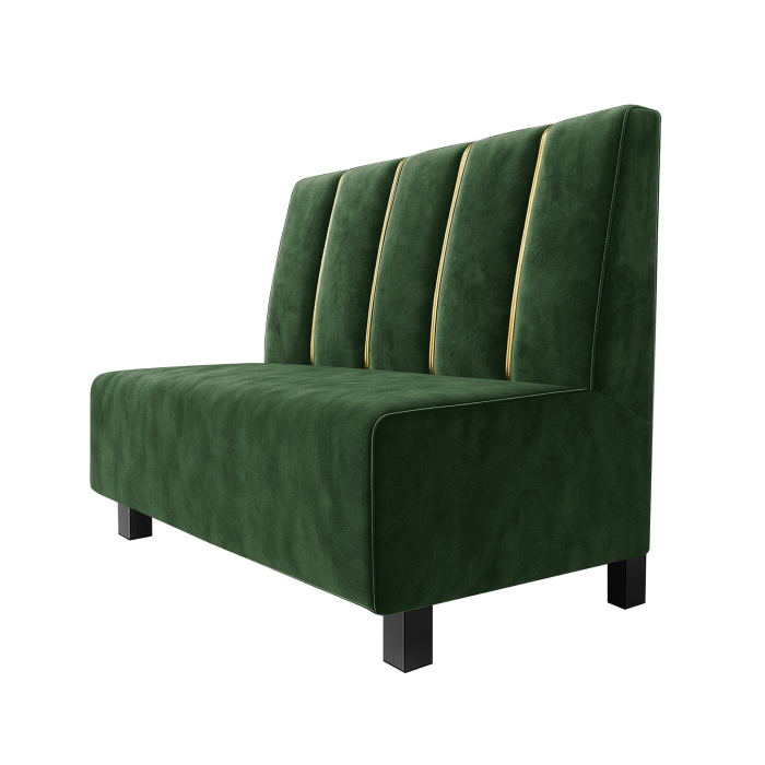 Schmidt F | Gastrobank | B:H 100 x 100 cm | Dunkel Grün | Dubai | Samt