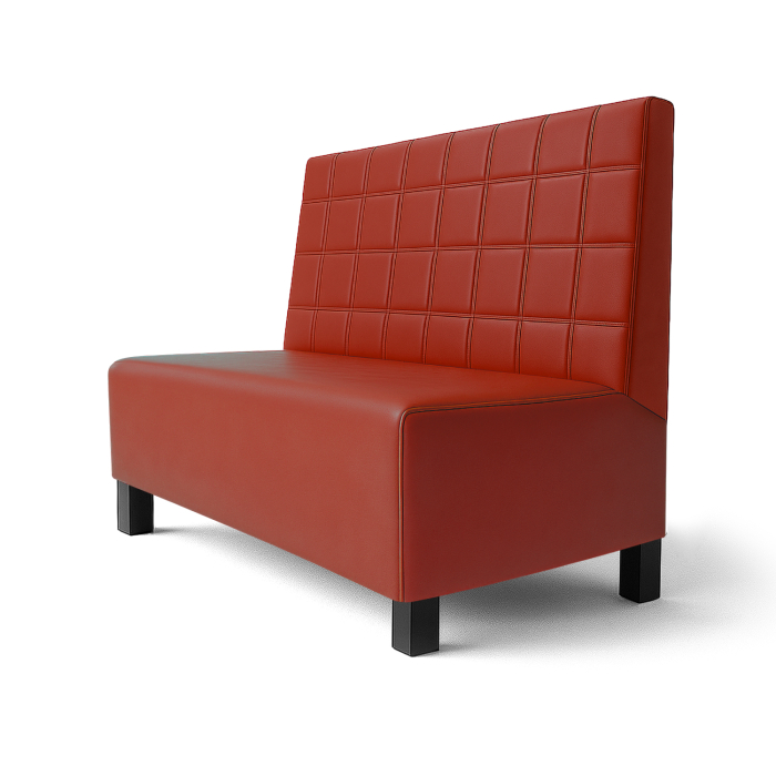 Schmidt F | Gastrobank | B:H 100 x 100 cm | Rot | Blocks | Leder