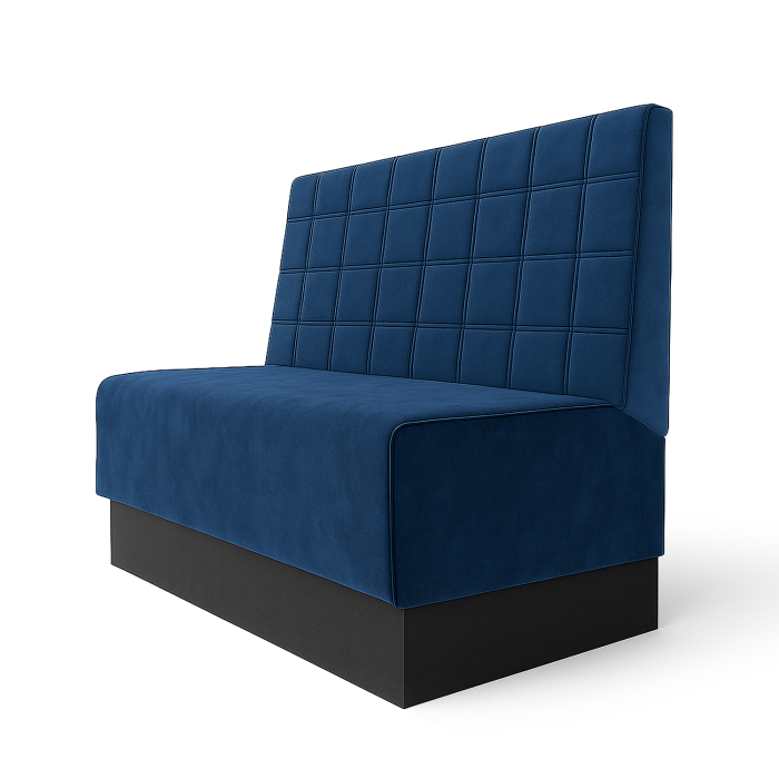 Schmidt S | Gastrobank | W:H 120 x 100 cm | Blue | Blocks | velvet