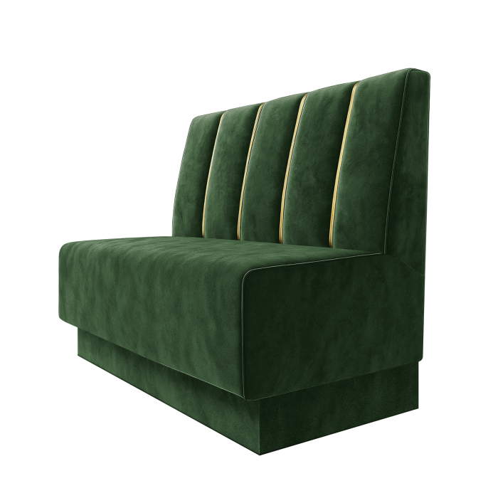 Schmidt S | Panca da ristorante | L:A 120 x 100 cm | Verde scuro | Dubai | Velluto