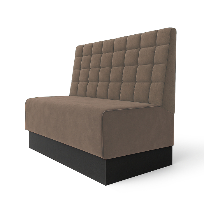 Schmidt S | Gastrobank | W:H 120 x 100 cm | Taupe | Blocks | velvet