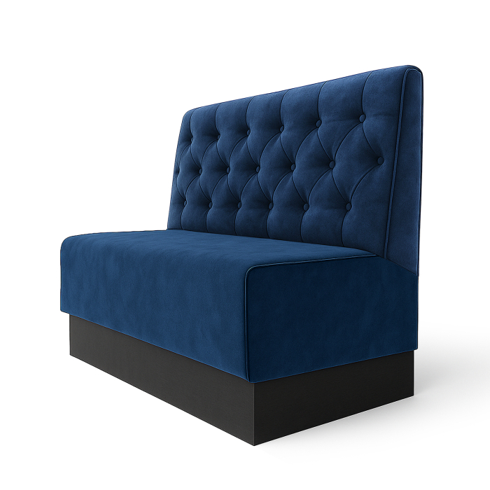 Schmidt S | Gastrobank | An:Al 160 x 100 cm | Azul | Chesterfield | Terciopelo