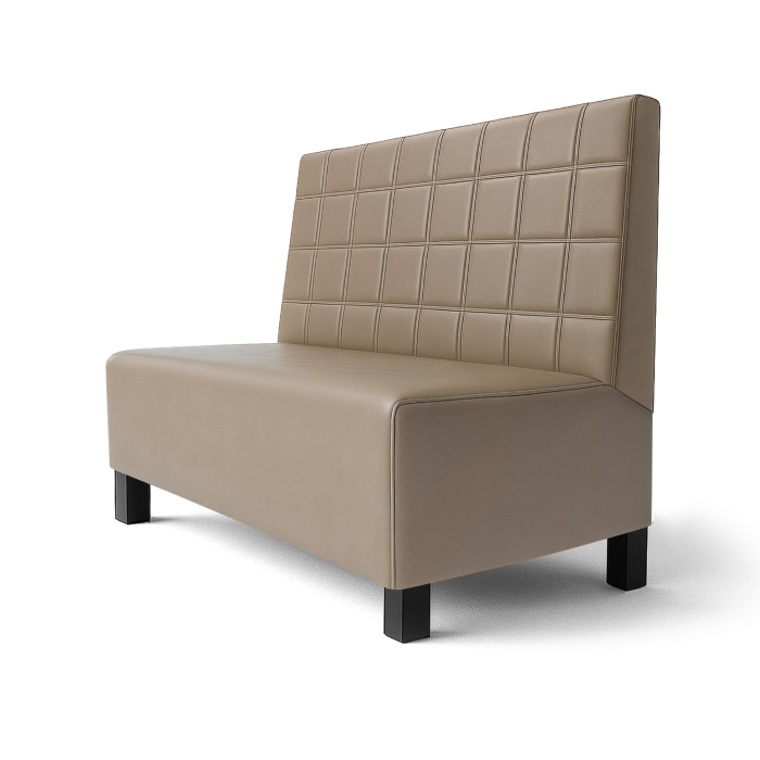 Schmidt F | Gastrobank | B:H 160 x 100 cm | Taupe | Blocks | Leather