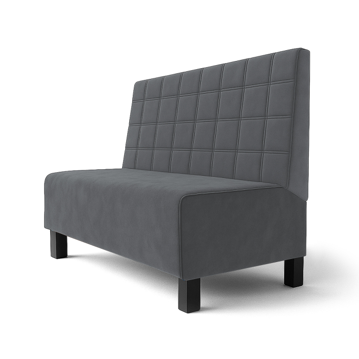 Schmidt F | Gastrobank | W:H 180 x 100 cm | Gray | Blocks | velvet