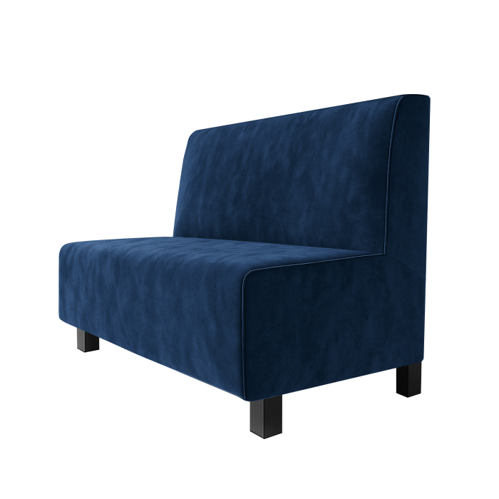 Schmidt F | Gastrobank | B:H 60 x 100 cm | Blå | Glat | fløjl