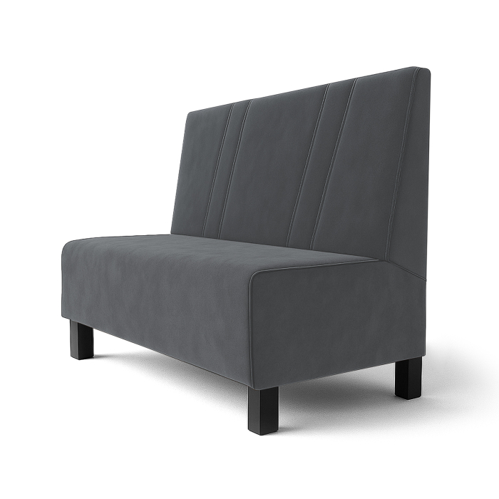 Schmidt F | Gastrobank | B:H 60 x 100 cm | Grau | Schräg Gestreift | Samt