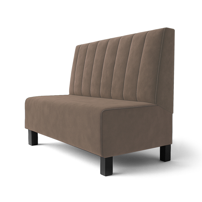Schmidt F | Banquette Gastrobank | L:H 60 x 100 cm | Taupe | Rayé | Velours