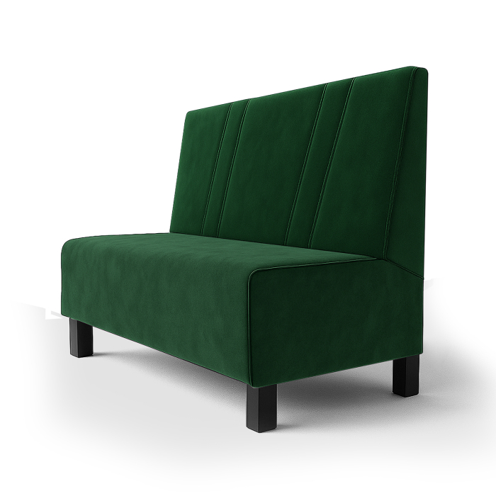 Schmidt F | Gastrobank | L:A 60 x 120 cm | Verde scuro | A righe diagonali | velluto