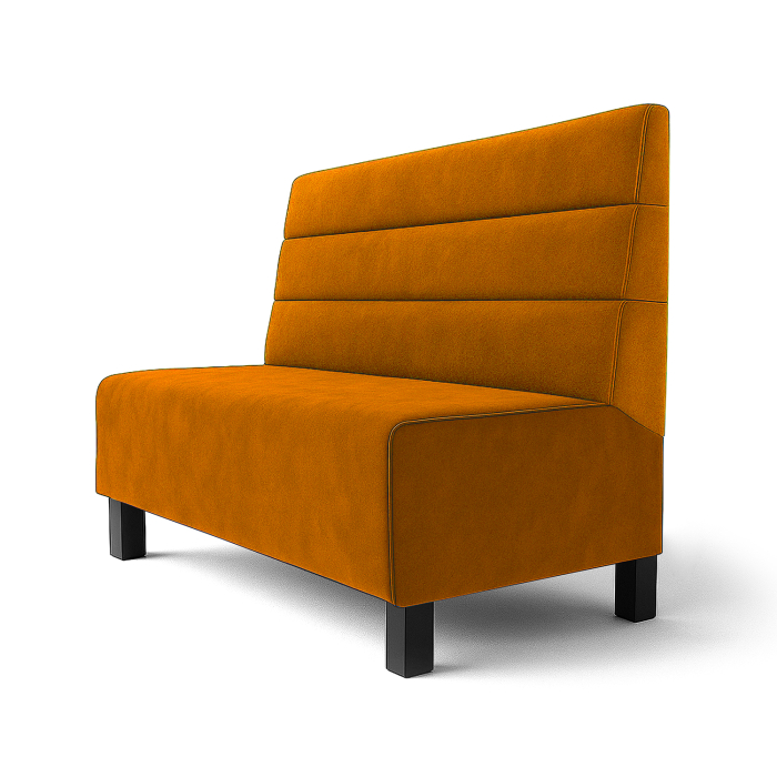 Schmidt F | Gastrobank | B:H 60 x 120 cm | Oranje | Horizontaal gestreept | fluweel