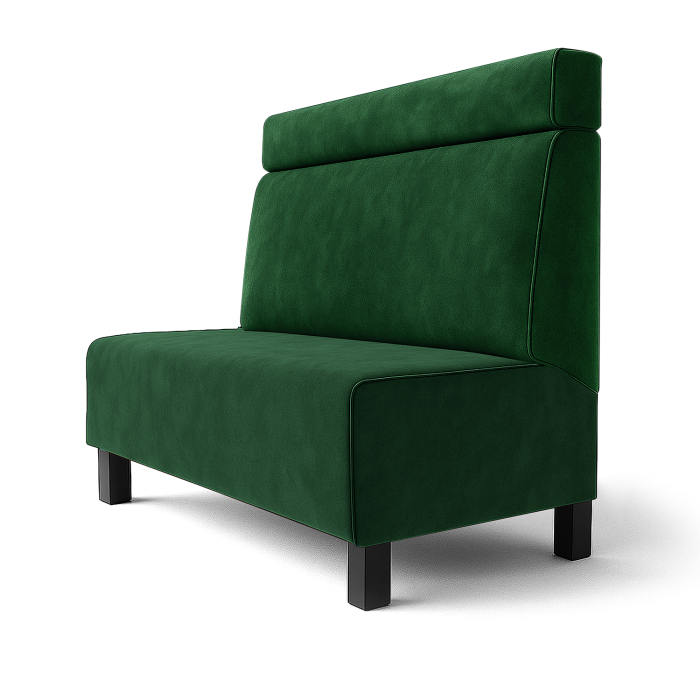 Schmidt F | Banquette de restaurant | L:H 60 x 120 cm | Vert foncé | Tête de lit | Velours