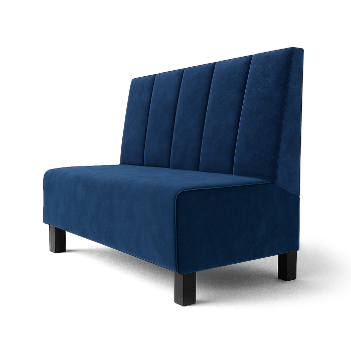 Schmidt F | Restaurangbänk | B:H 60 x 90 cm | Blå | Djuprandig | Sammet