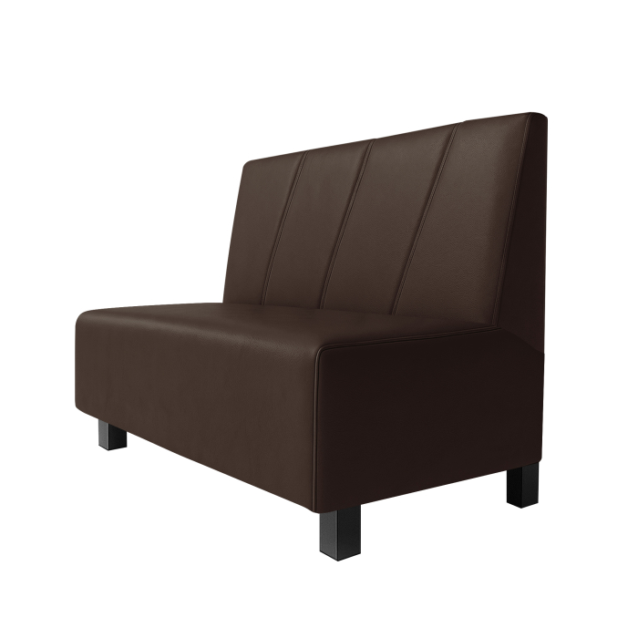 Schmidt F | Panca da ristorante | L:A 60 x 90 cm | Marrone | A righe diagonali | Pelle