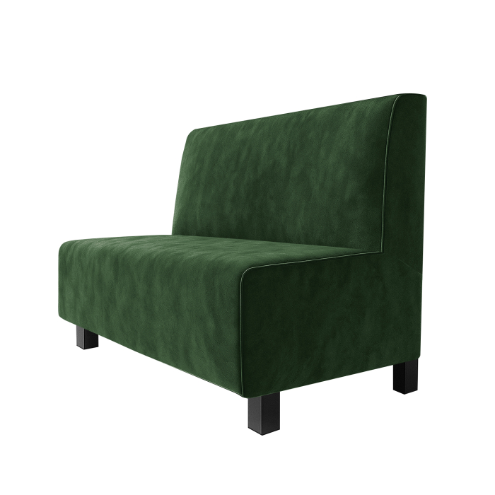 Schmidt F | Ławka restauracyjna | Szer.:wys. 60 x 90 cm | Ciemnozielony | Gładki | Aksamit