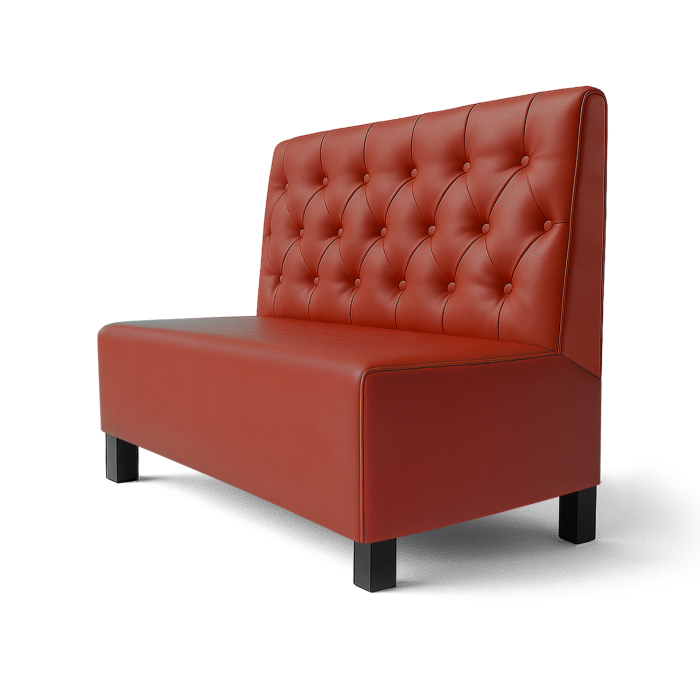 Schmidt F | Gastrobank | L:K 60 x 90 cm | Punainen | Chesterfield | nahka