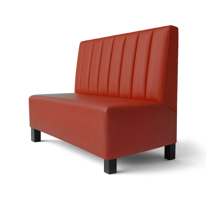 Schmidt F | Gastrobank | B:H 60 x 90 cm | Rot | Gestreift | Leder