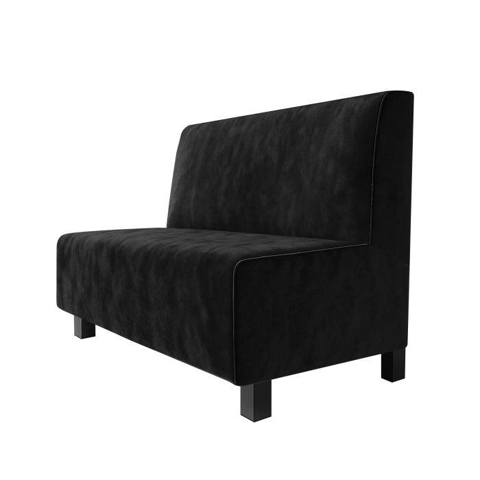 Schmidt F | Restaurantbænk | B:H 60 x 90 cm | Sort | Glat | Fløjl