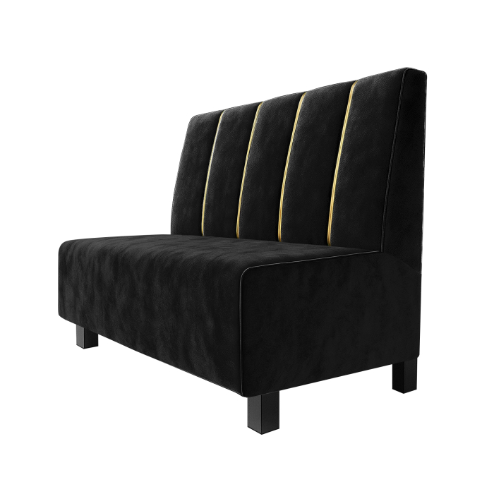 Schmidt F | Restaurant bench | W:H 60 x 100 cm | Black | Dubai | Velvet