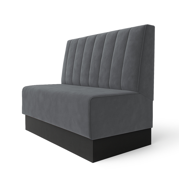 Schmidt S | Gastrobank | B:H 200 x 100 cm | Grigio | Strisce | Velluto