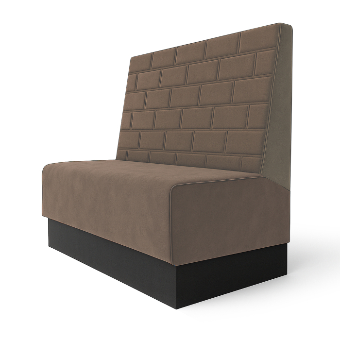 Schmidt S | Gastrobank | B:H 60 x 100 cm | Taupe | Stein | Samt