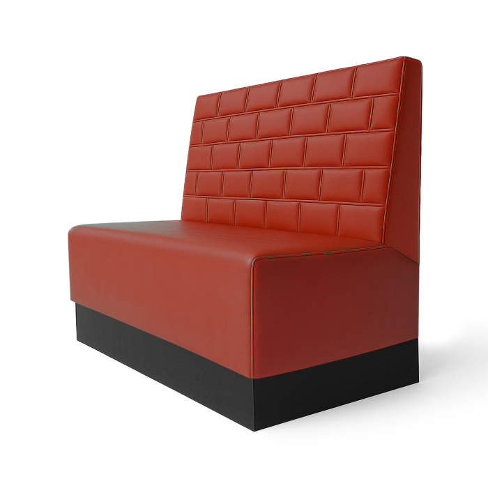 Schmidt S | Gastrobank | B:H 60 x 120 cm | Rot | Stein | Leder