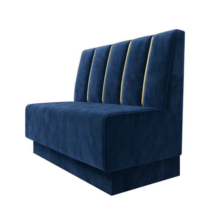 Schmidt S | Gastrobank | B:H 60 x 90 cm | Blå | Dubai | sammet