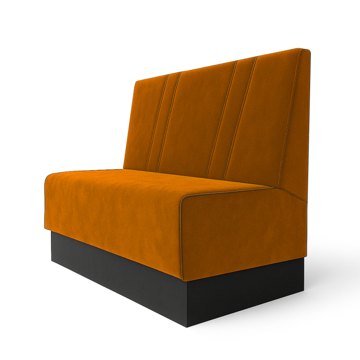 Schmidt S | Gastrobank | B:H 60 x 90 cm | Orange | Schräg Gestreift | Samt