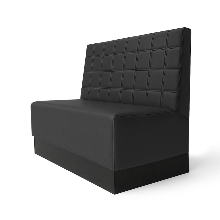 Schmidt S | Restaurantbænk | B:H 60 x 90 cm | Sort | Klodser | Læder