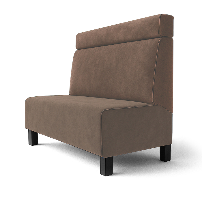 Schmidt F | Restaurangbänk | B:H 60 x 100 cm | Taupe | Sänggavel | Sammet