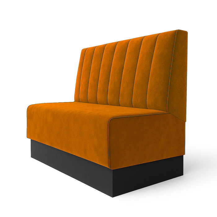 Schmidt S | Gastrobank | B:H 160 x 100 cm | Orange | Gestreift| Samt
