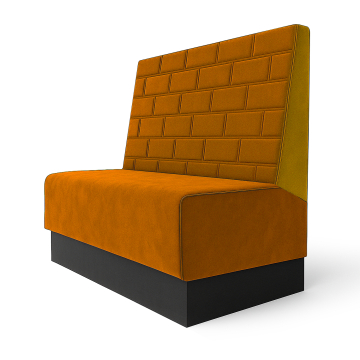 Schmidt S | Gastrobank | L:K 200 x 120 cm | Oranssi | Kivi | sametti