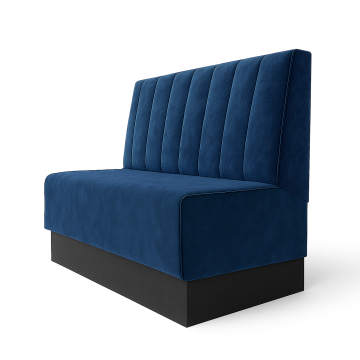 Schmidt S | Gastrobank | B:H 100 x 100 cm | Blau | Gestreift| Samt