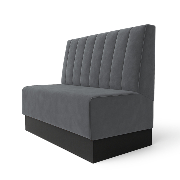 Schmidt S | Gastrobank | B:H 200 x 100 cm | Grau | Gestreift| Samt