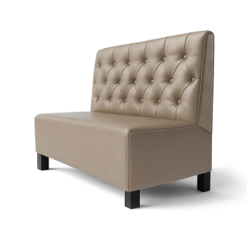Schmidt F | Gastrobank | B:H 120 x 100 cm | Taupe | Chesterfield | Leder