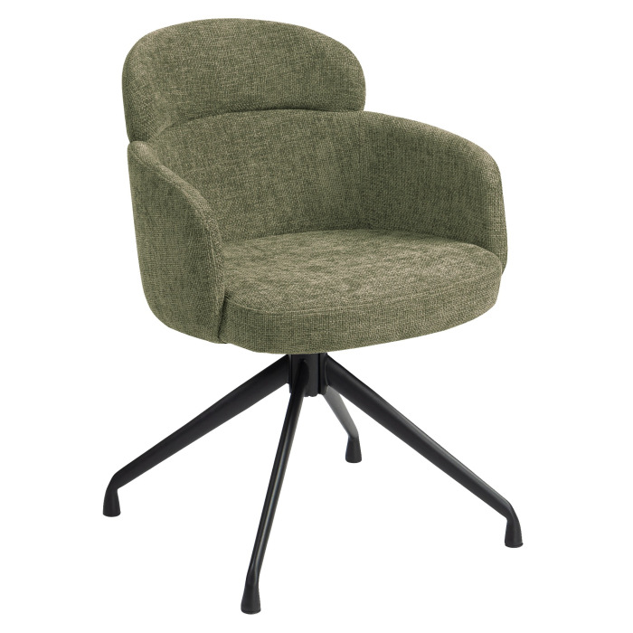 SELINA | Hotel Stuhl | Stoff/Textil | Grün | Drehfuß