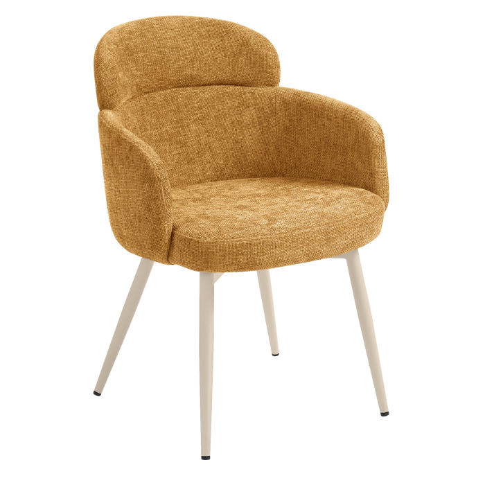 SELINA | Hotellstol | Tyg/Textil | Honungsbrun